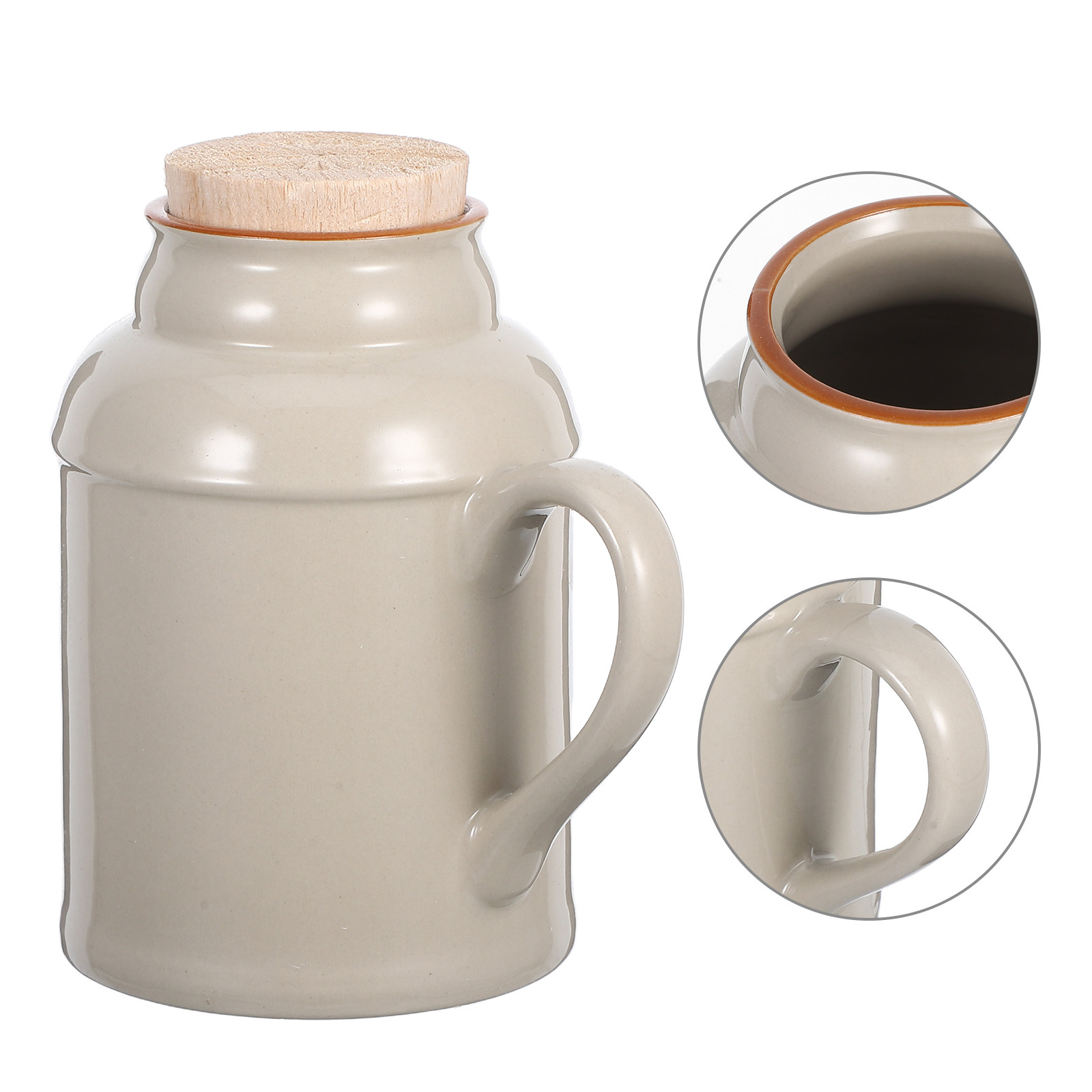 Water Tea And Coffee - Chaleira de cerâmica vintage com tampa,