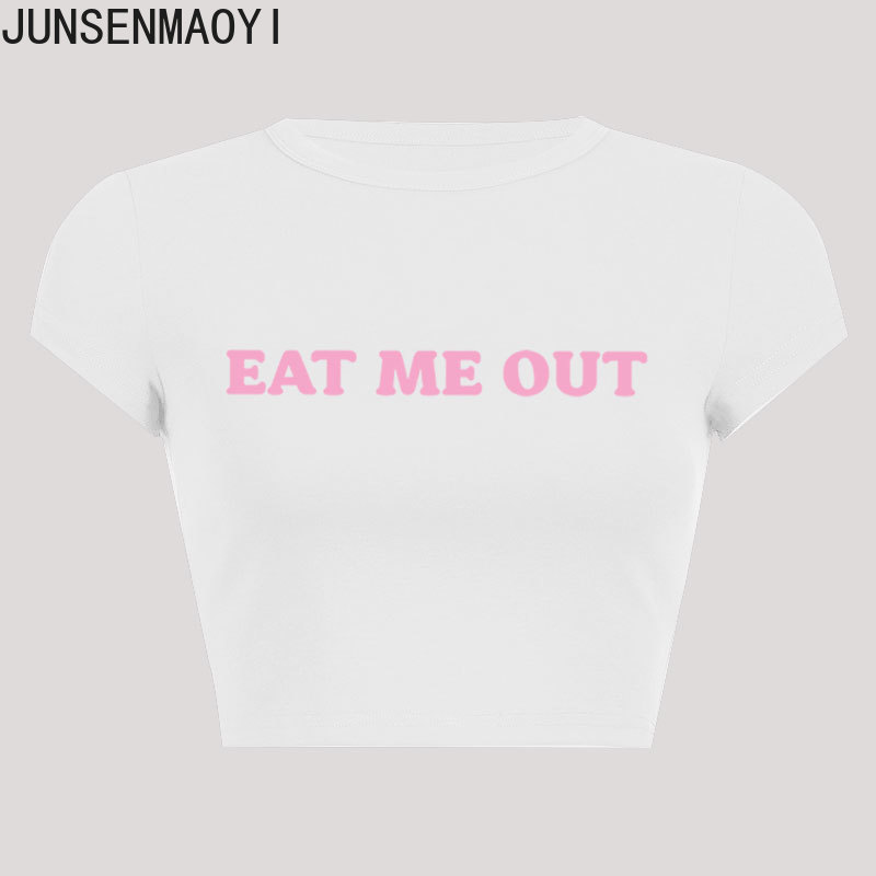 Coffee Tea Or Me - Camiseta estampada feminina come-me fora, manga