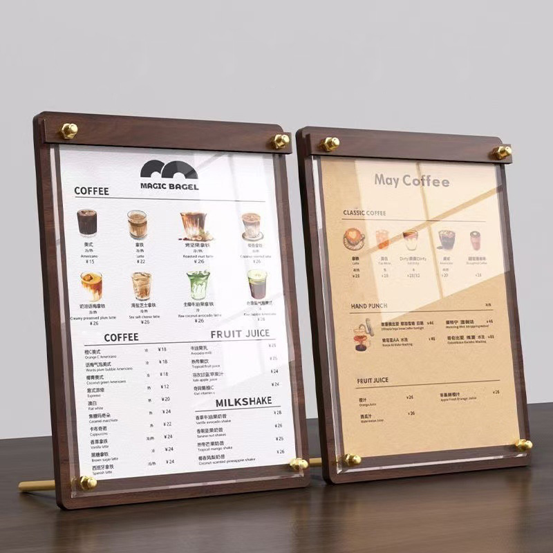 Coffee Tea Station - Expositor de Menu Personalizado A4/A5 em