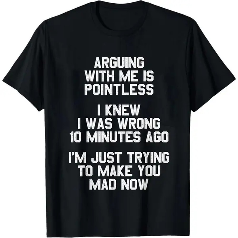 Coffee Tea Or Me - Camiseta com Estampa Engraçada 'Discutir Comigo
