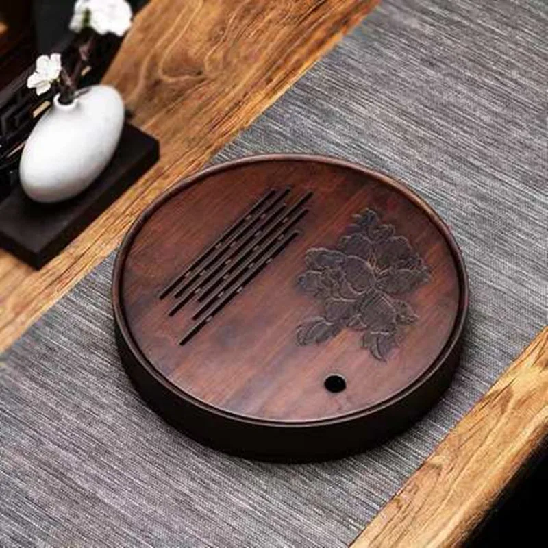 Bandeja Redonda de Bambu Natur - Bamboo Tea Tray avaliação e preço