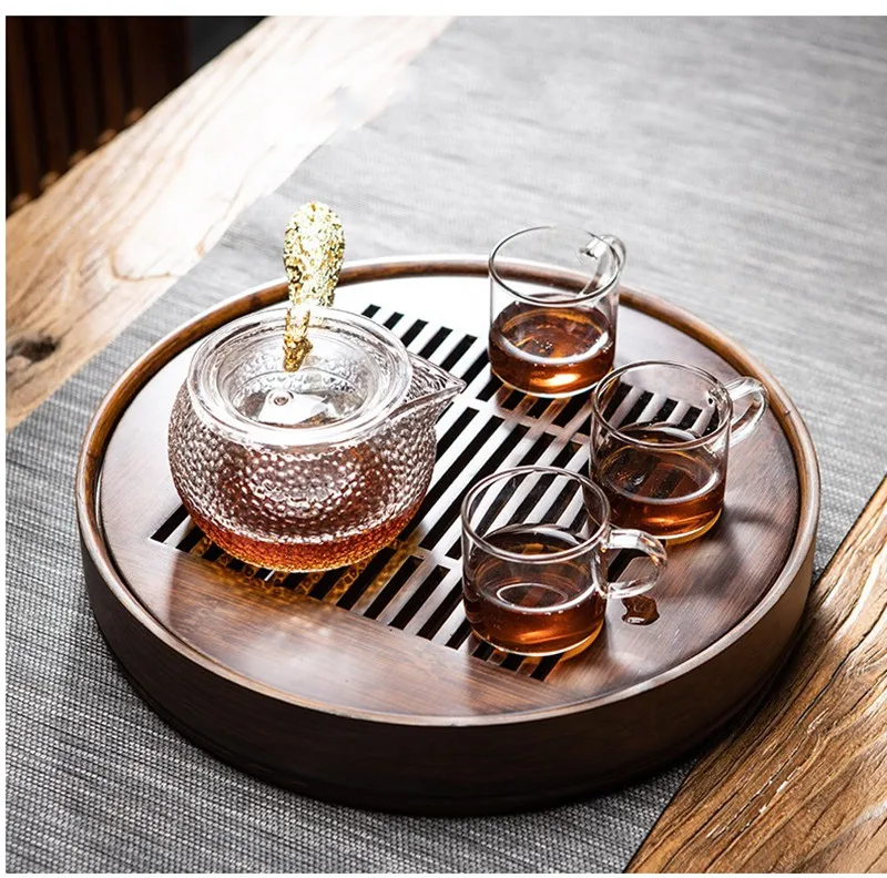 Bandeja Redonda de Bambu Natur - Bamboo Tea Tray avaliação e preço