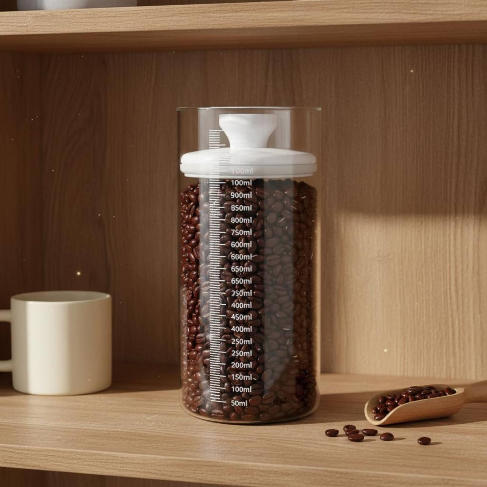 Pote de vidro para armazenamen - Coffee Tea Bean Leaf avaliação e preço