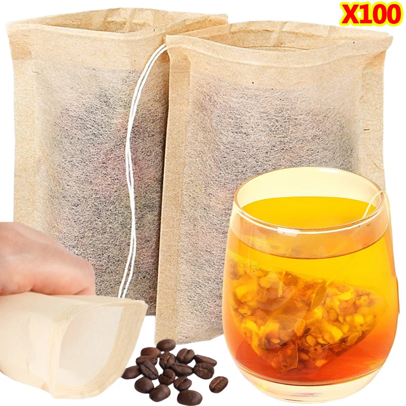 100 sacos de chá dos pces com  - Coffee Tea Bean Leaf avaliação e preço