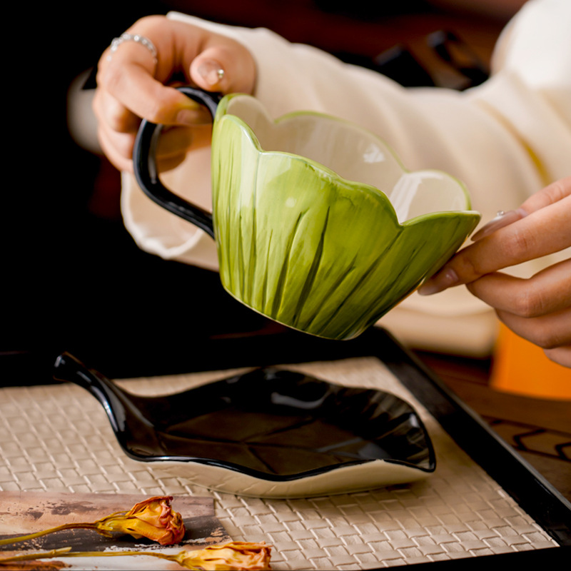 Conjunto de prato de xícara de - Coffee Leaves Tea avaliação e preço