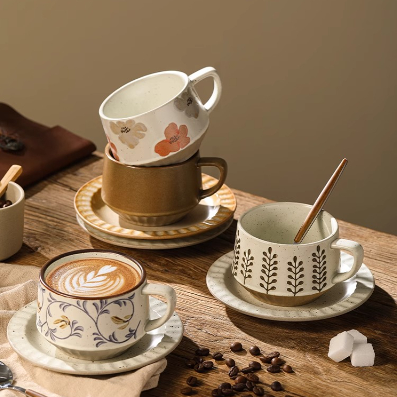 Copo de cerâmica retrô, cerâmi - Coffee Tea Catering avaliação e preço
