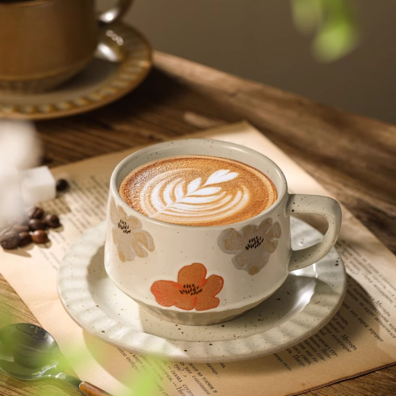 Copo de cerâmica retrô, cerâmi - Coffee Tea Catering avaliação e preço
