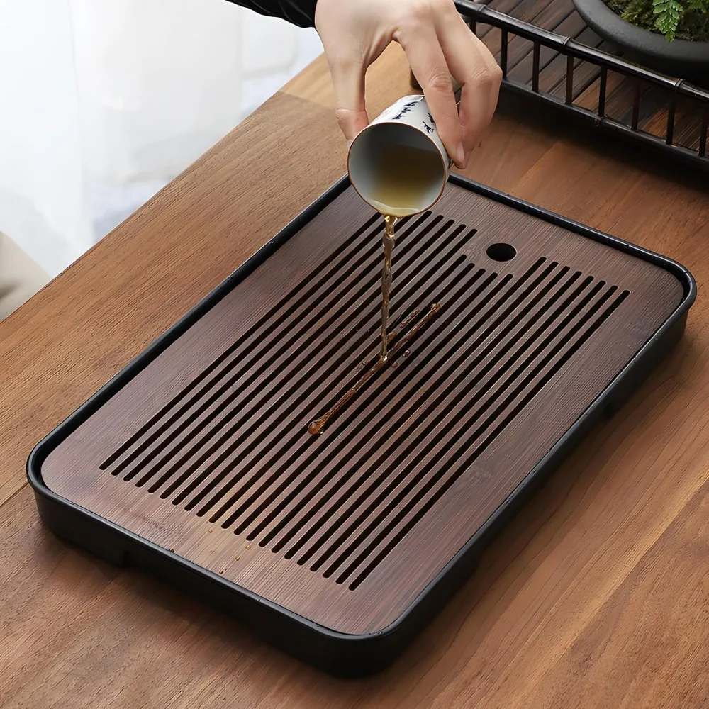 1 peça mesa de chá de bambu do - Bamboo Tea Tray avaliação e preço