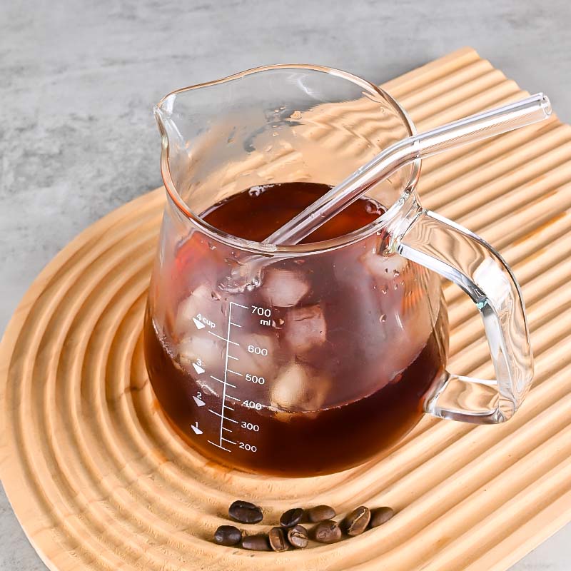 Novo alto borosilicato 700ml v - Coffee Tea Catering avaliação e preço