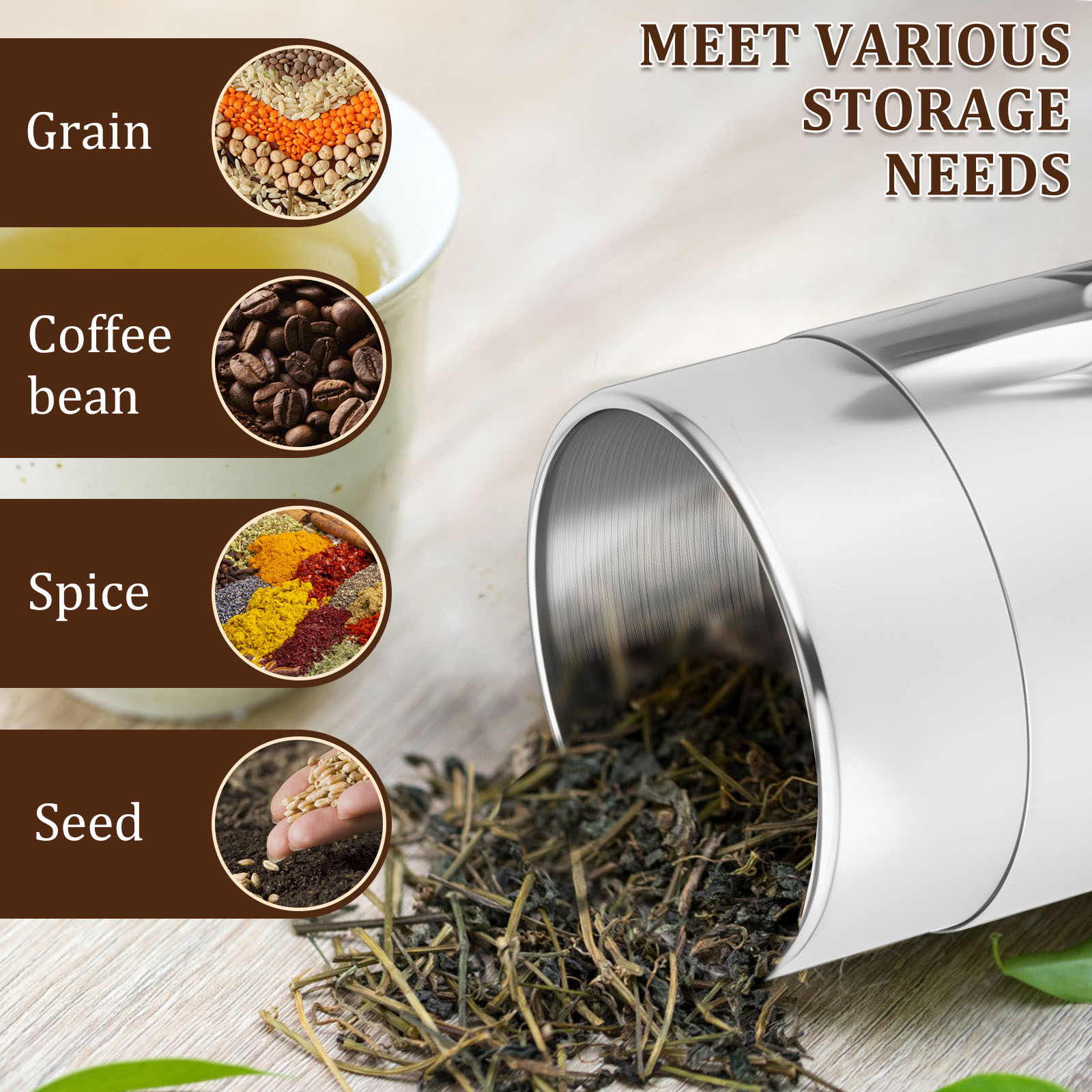Latas de folhas de chá de aço  - Coffee Leaves Tea avaliação e preço