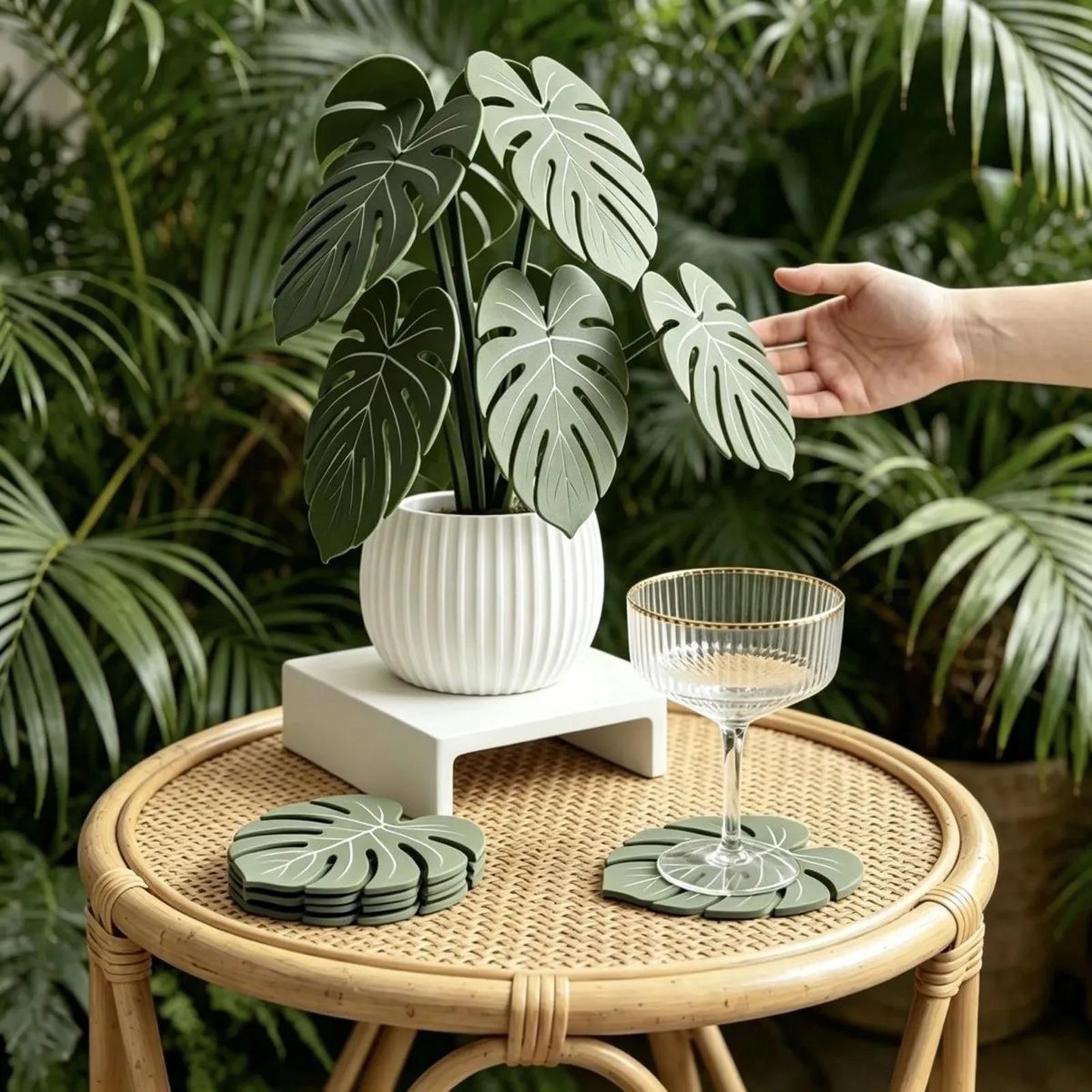 Base para Copos em Forma de Fo - Coffee Leaves Tea avaliação e preço