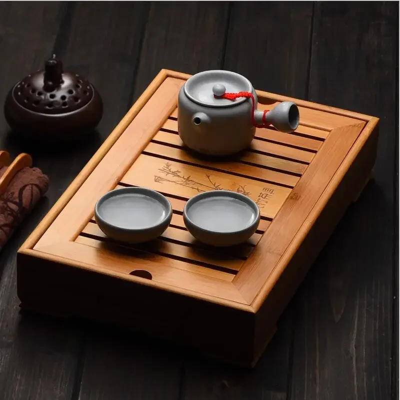Bandejas de chá de bambu kung  - Bamboo Tea Tray avaliação e preço