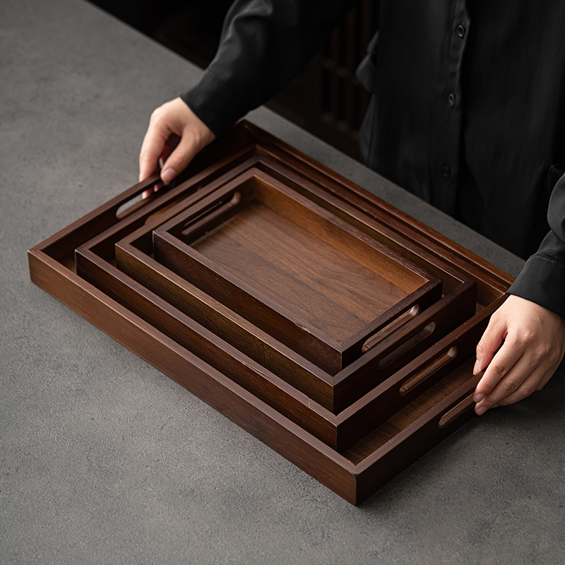 Bandeja Retangular Grande de B - Bamboo Tea Tray avaliação e preço